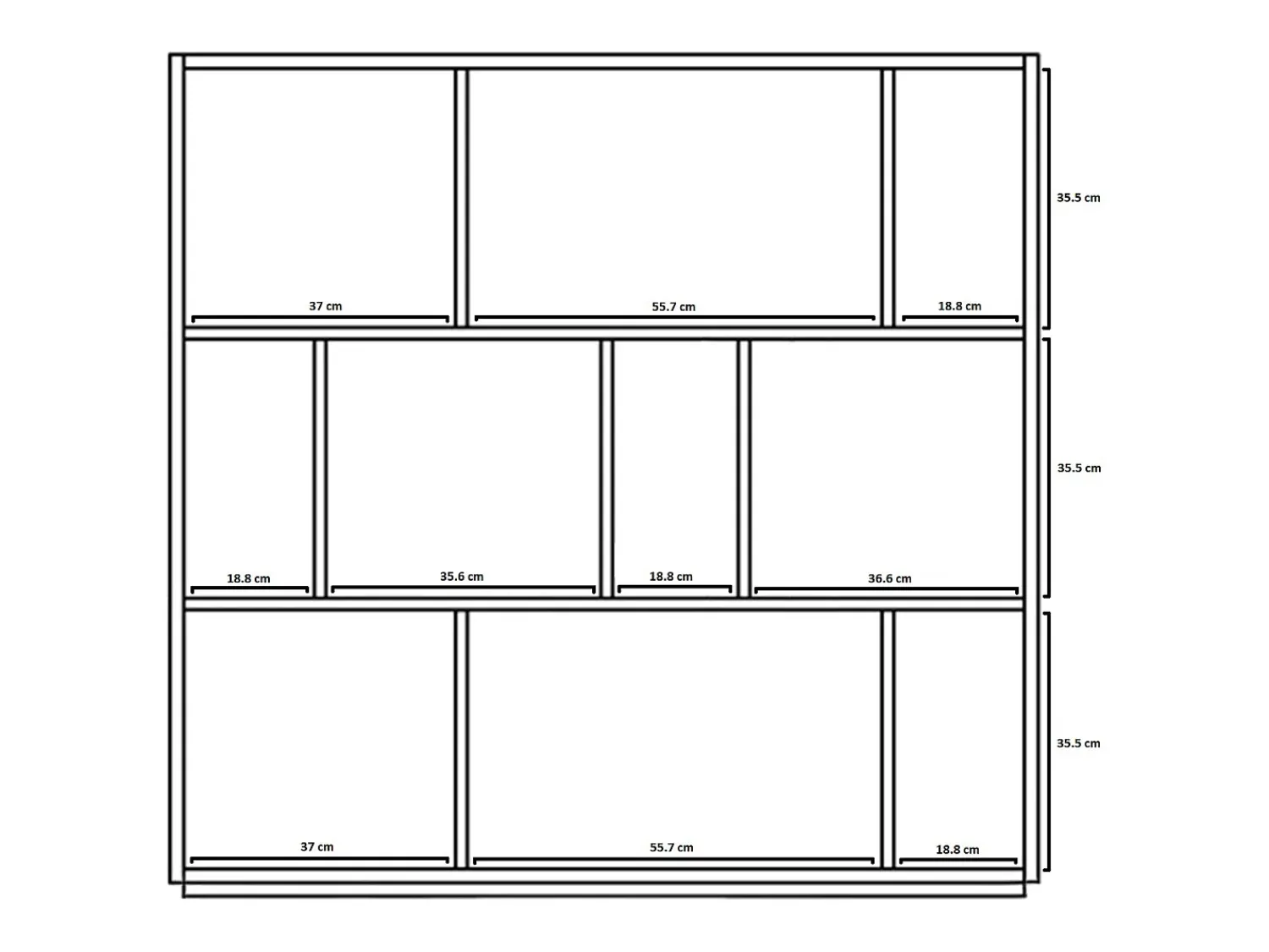 Biblioteca*Herdasa Biblioteca 3 prateleiras - A117cm x C119cm x P32cm carvalho e verde - Nack Verde claro