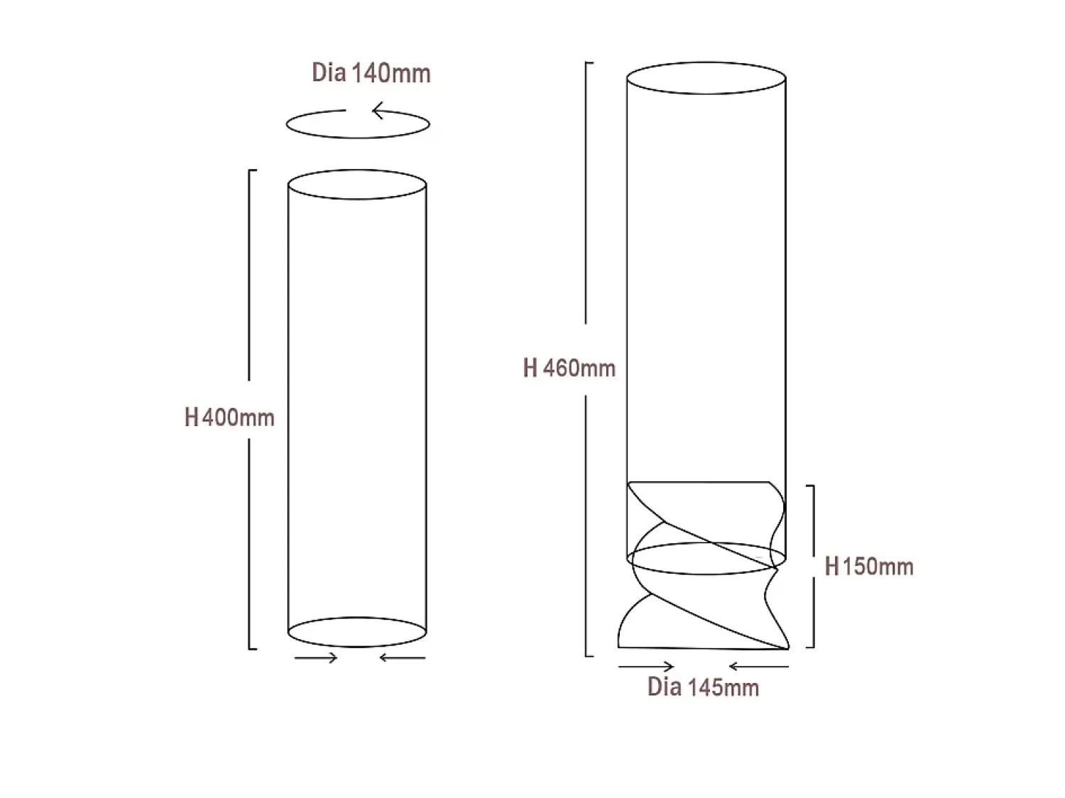 Discount Biolareira de mesa a bioetanol NIZZA D14,5 x H46,5 interno externo Preto