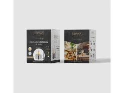 Lareira* Biolareira de mesa a bioetanol MARSIGLIA Prata D16 x H27 interna externa Cinzento