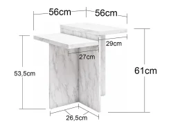 CosmoLiving by Cosmopolitan Brielle | Mesa de centro com aspeto de mármore^ Mesa De Apoio