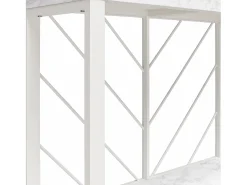 CosmoLiving by Cosmopolitan Brielle | Mesa de Consola com 1 Prateleira em Marbel Look^ Consola