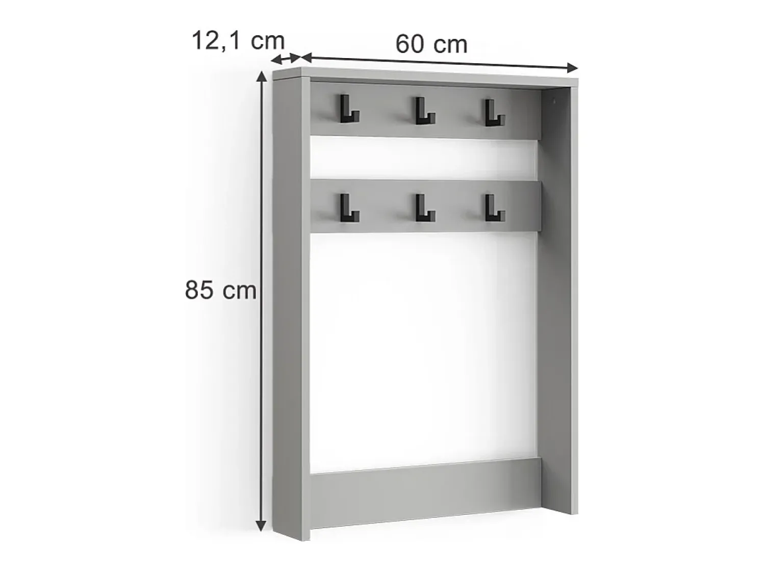 Vicco Cabide de parede cinza 60x12.1x85 eliza^ Cabide De Pé