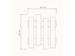 Cabide De Pé|Dmora Cabide Dpons, cabide, cabide multiusos, cabide de parede, 64x4 h79 cm, Branco