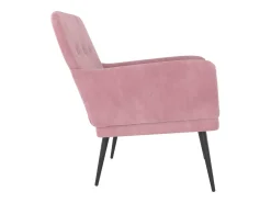 Best Cadeira c/ apoio de braços 62x79x79 cm veludo PT236328 Rosa