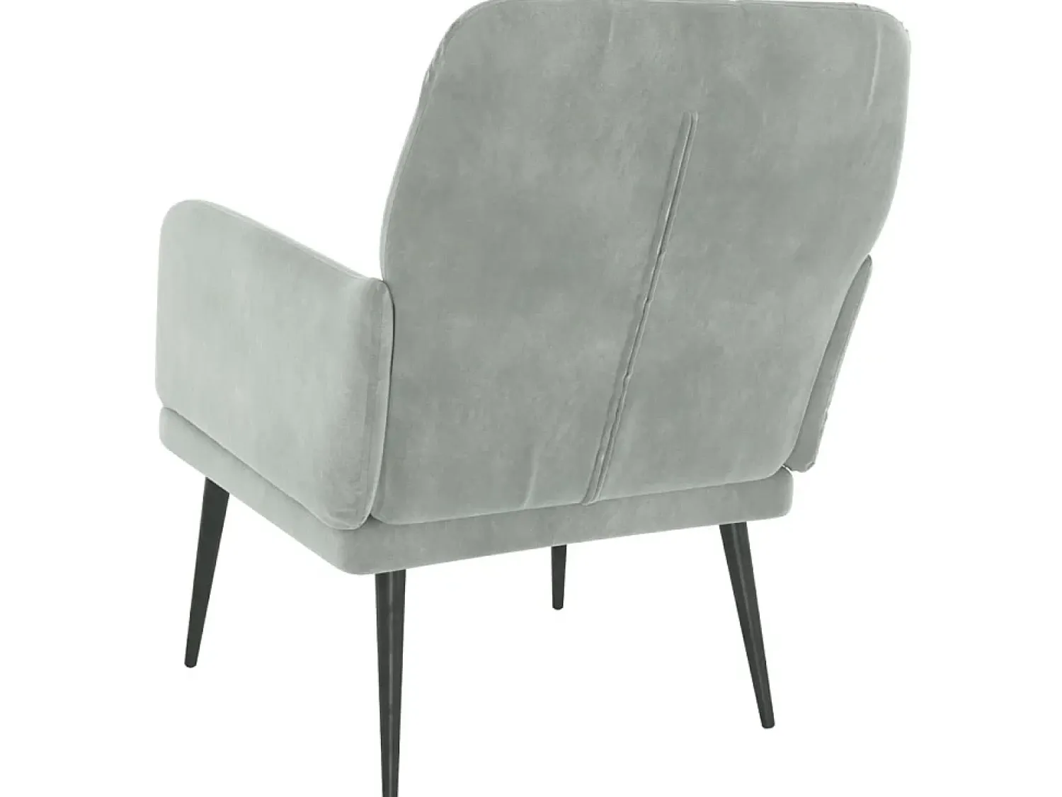Poltrona| Cadeira c/ apoio de braços 62x79x79 veludo -claro PT575102 Cinzento