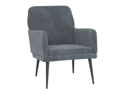 Cadeira c/ apoio de braços 62x79x79 cm veludo -escuro PT221327^ Poltrona