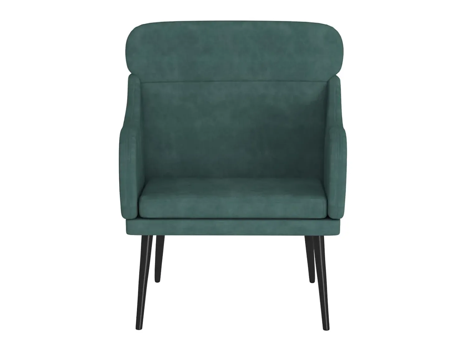 Poltrona* Cadeira c/ apoio de braços 63x76x80 cm veludo -escuro PT964140 Verde