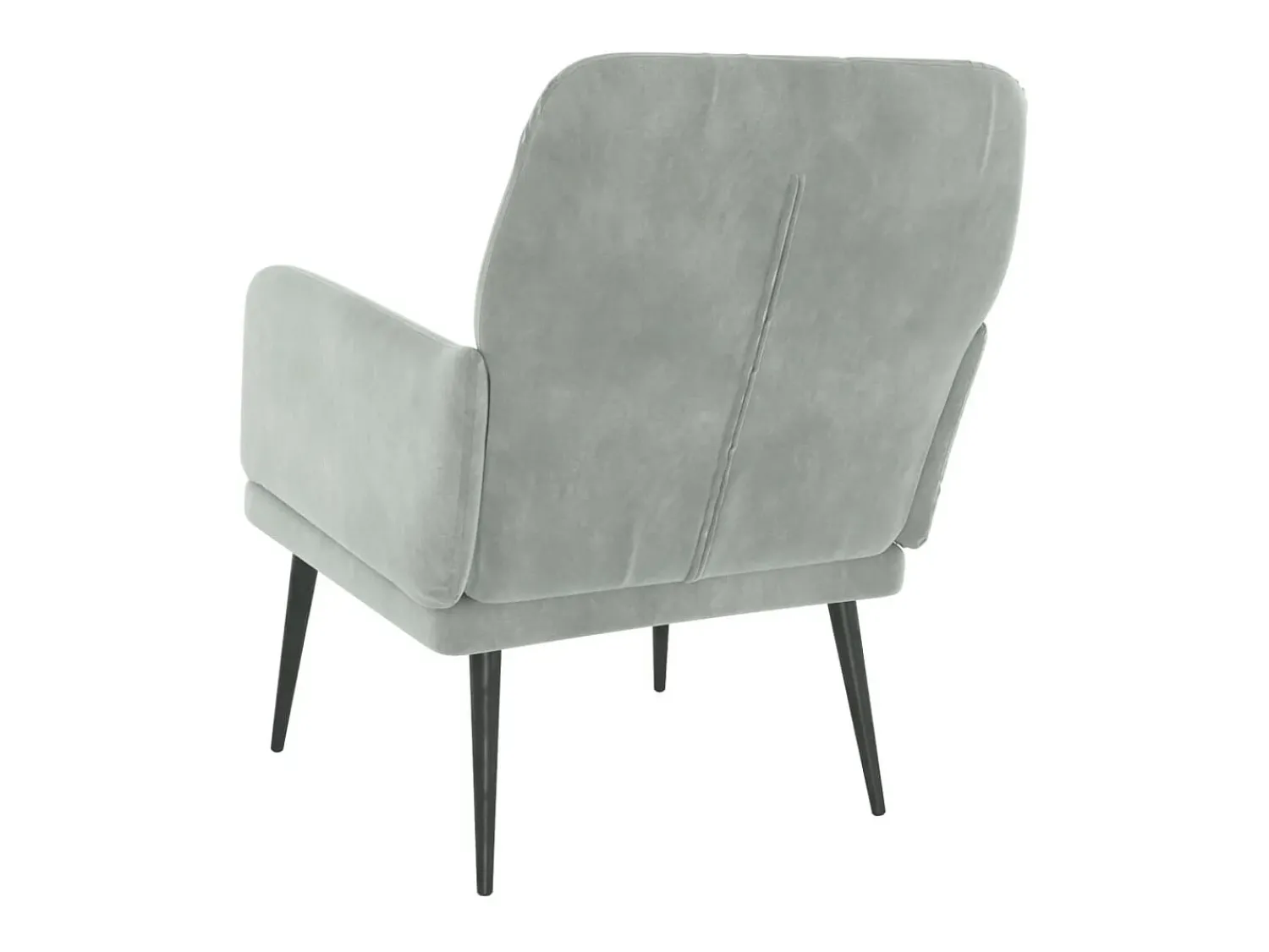 Poltrona*vidaxl Cadeira c/ apoio de braços 62x79x79 veludo -claro Cinzento