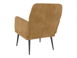 Poltrona*vidaxl Cadeira c/ apoio de braços 62x79x79 cm veludo Castanho