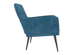 Best Cadeira c/ apoio de braços 62x79x79 cm veludo PT892613 Azul