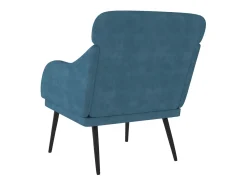 Poltrona| Cadeira com apoio de braços 63x76x80 cm veludo PT284295 Azul