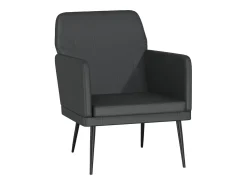 Poltrona*vidaxl Cadeira com apoio de braços 61x78x80 cm couro artificial Preto