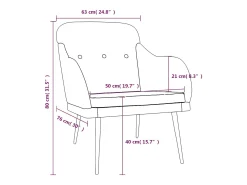 Poltrona|vidaxl Cadeira com apoio de braços 63x76x80 cm tecido -escuro Cinzento