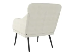 Poltrona* Cadeira com apoio de braços 63x76x80 cm veludo cor PT193504 Creme