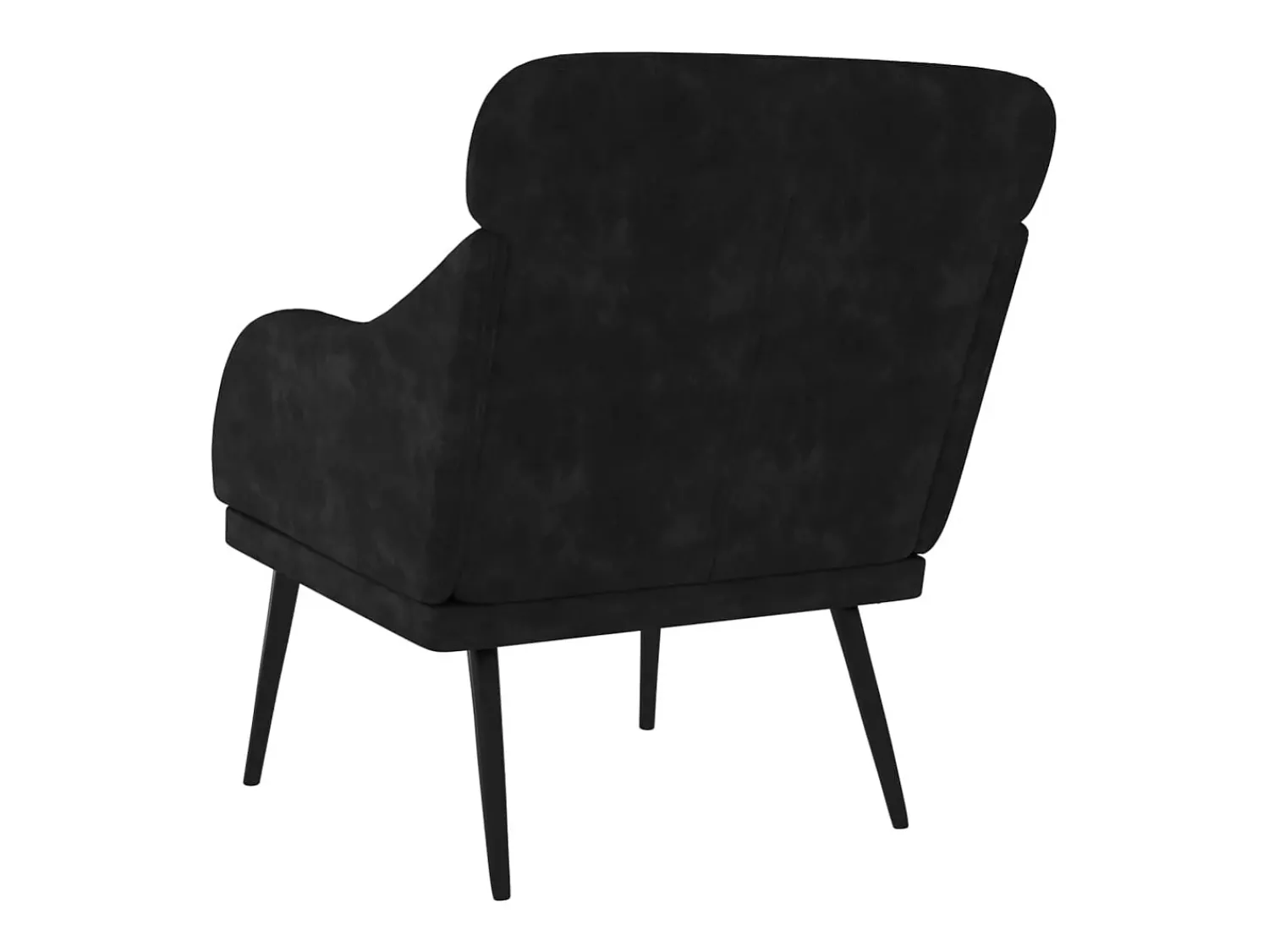 Poltrona*vidaxl Cadeira com apoio de braços 63x76x80 cm veludo Preto