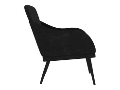 Poltrona*vidaxl Cadeira com apoio de braços 63x76x80 cm veludo Preto
