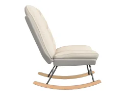 Cadeira de balanço acolchoada com encosto ajustável - Para sala de estar, quarto ou varanda - Dimensões: 90 x 77 x 98 cm^ Poltrona