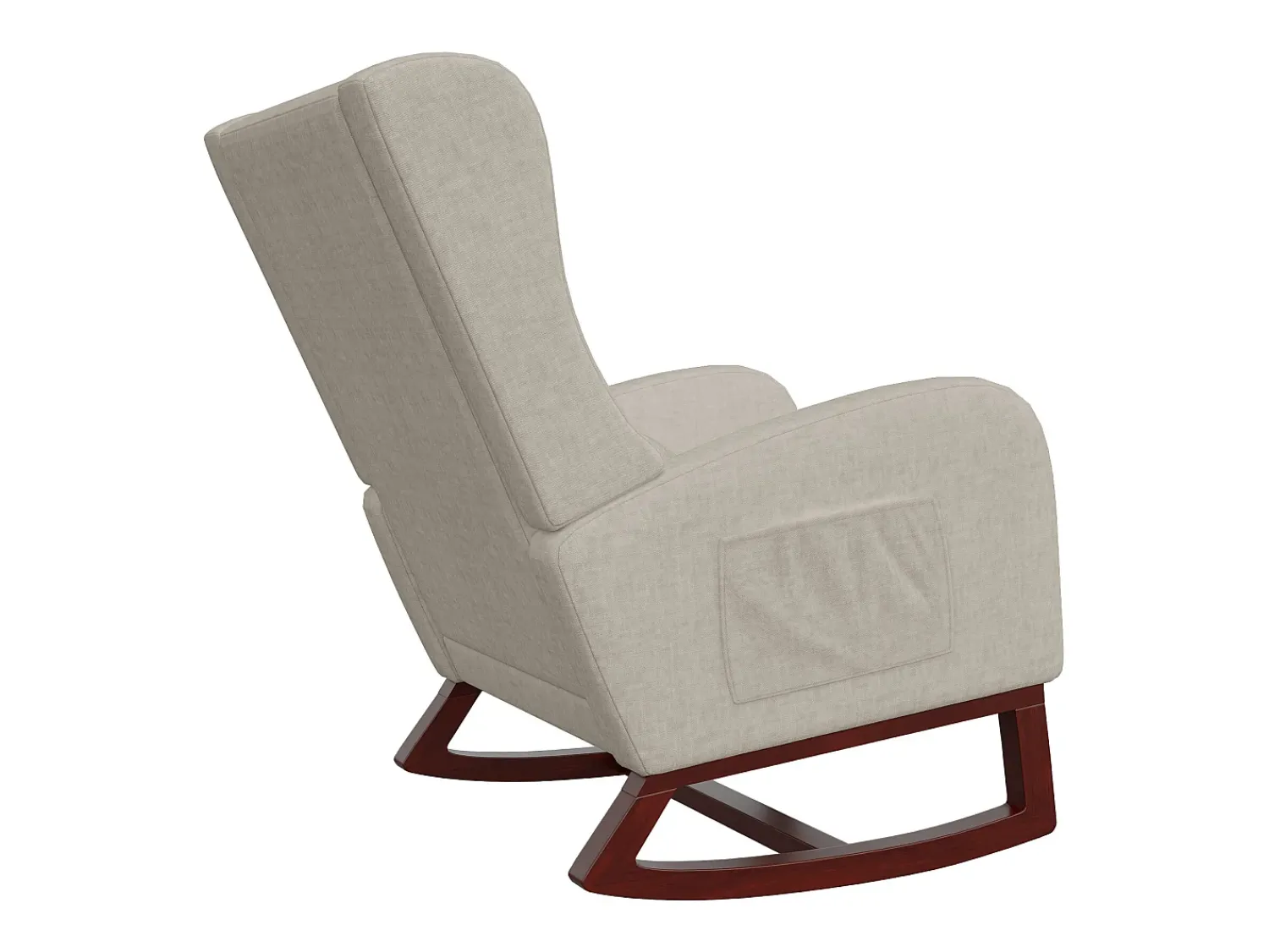 Poltrona* Cadeira de balanço, Cadeira de balanço - Cadeira com pernas retráteis - Bege