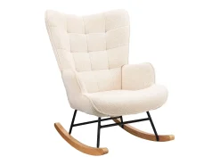 Poltrona| Cadeira de balanço ergonômica para adultos, para áreas externas e internas, cinza Bege