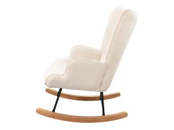 Poltrona| Cadeira de balanço ergonômica para adultos, para áreas externas e internas, cinza Bege