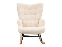 Poltrona| Cadeira de balanço ergonômica para adultos, para áreas externas e internas, cinza Bege