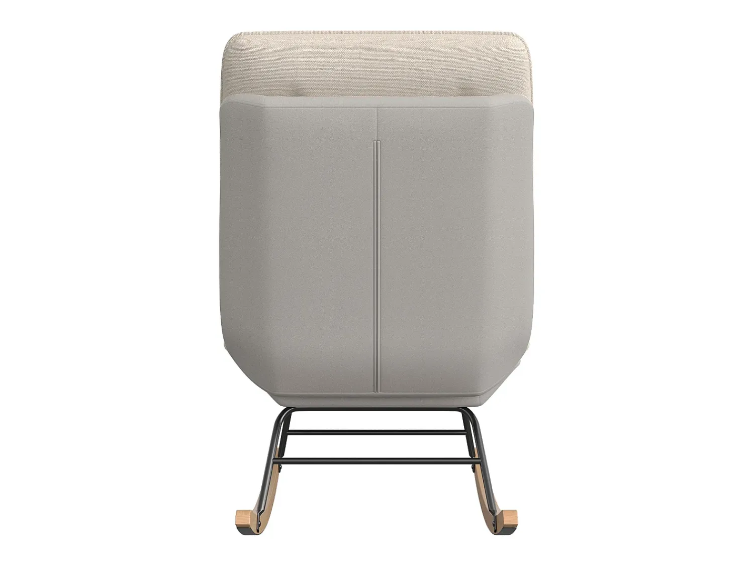 Poltrona* Cadeira de balanço estofada com encosto ajustável para sala de estar - quarto, varanda Branco