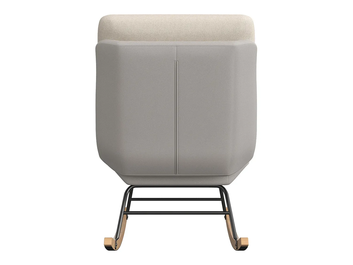 Sale Cadeira de balanço estofada - com encosto ajustável, para sala de estar - quarto Branco