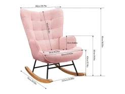 Sale Cadeira de balanço para adultos - Cadeira de balanço ergonômica para áreas externas - para sala de estar - Rosa
