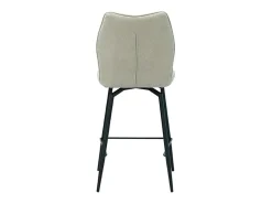 Meublorama Cadeira de balcão giratória CROFT – Tecido cru – Pés de metal preto – Altura 103 cm – Estilo design/industrial^ Banco