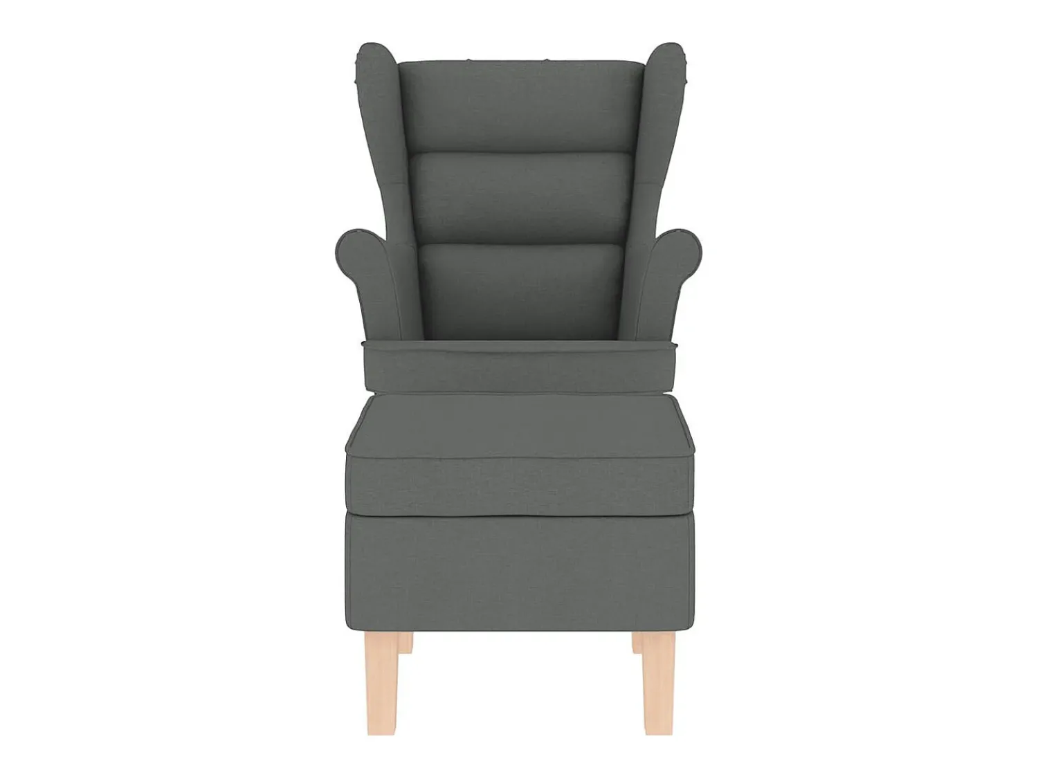 Poltrona| Cadeira de baloiço | Poltrona | Cadeira Relax com banco p/ pés tecido cinzento-escuro SHL734126 Cinza antracite