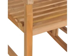 Outlet Cadeira de baloiço com almofadão antracite teca maciça PT571878 Castanho