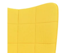 Poltrona* Cadeira de baloiço com banco tecido mostarda PT995479 Amarelo