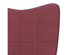 Poltrona|vidaxl Cadeira de baloiço com banco tecido tinto Vermelho