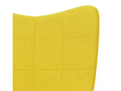 Poltrona|vidaxl Cadeira de baloiço com banco tecido mostarda Amarelo