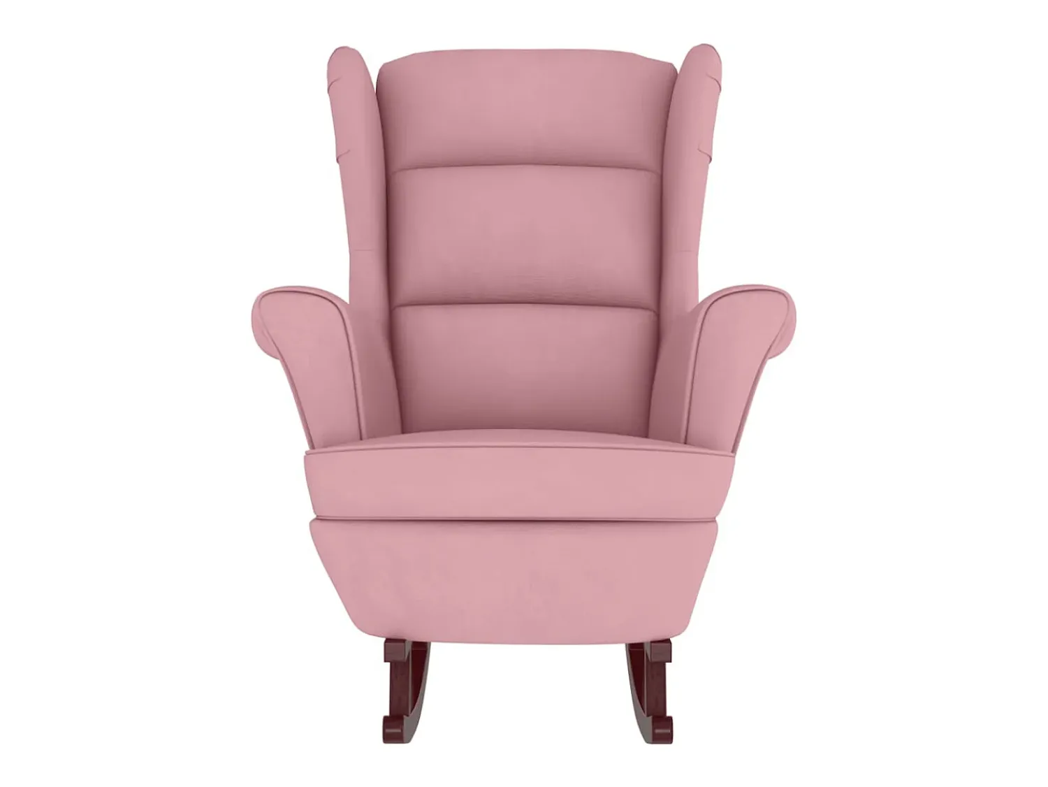 Clearance vidaxl Cadeira de Baloiço com Encosto de Asa em Veludo Madeira Maciça Rosa