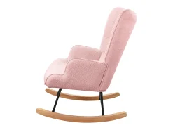 New Cadeira de baloiço para adulto - Cadeira de baloiço ergonómica para exteriores - para sala de estar - Jardim - Quarto - Rosa