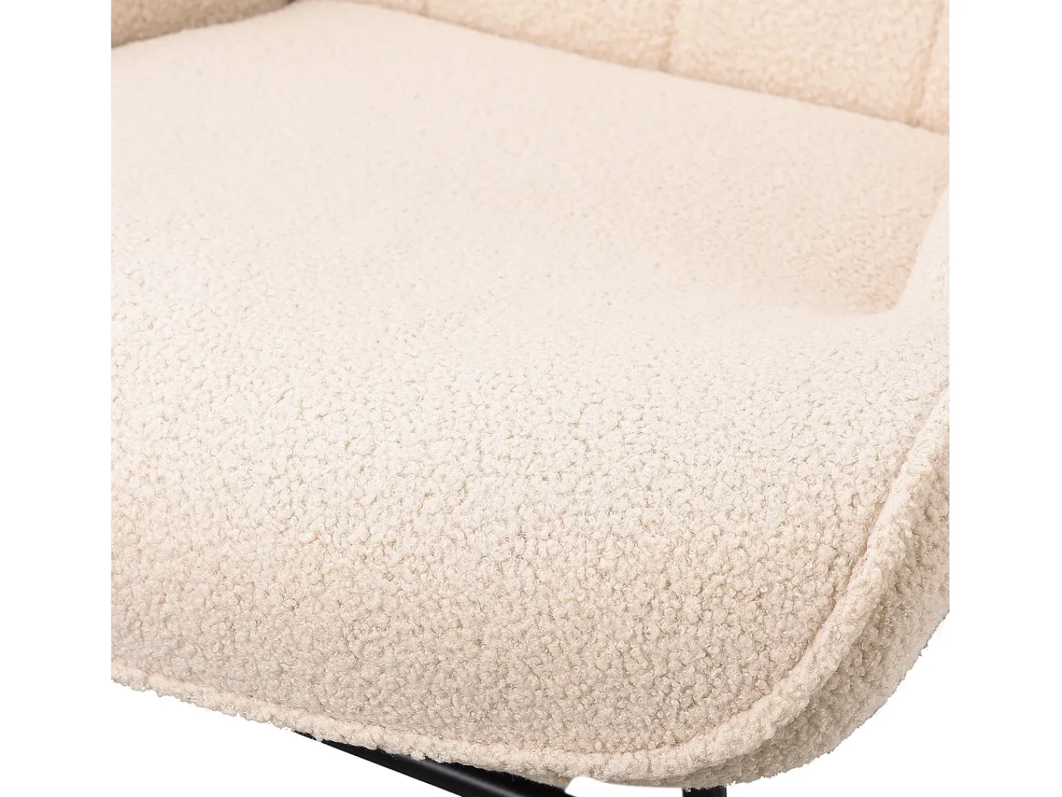 Cadeira de baloiço para adulto - Cadeira de baloiço ergonómica para exteriores - para sala de estar - Jardim - Quarto - Bege