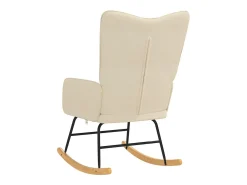 Poltrona*vidaxl Cadeira de baloiço tecido cor Creme