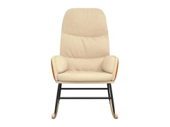 Poltrona| Cadeira de baloiço tecido branco nata PT667006 Creme