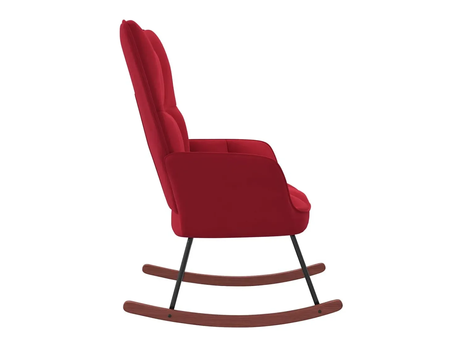 Poltrona* Cadeira de baloiço veludo tinto PT835571 Vermelho