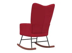 Poltrona* Cadeira de baloiço veludo tinto PT835571 Vermelho