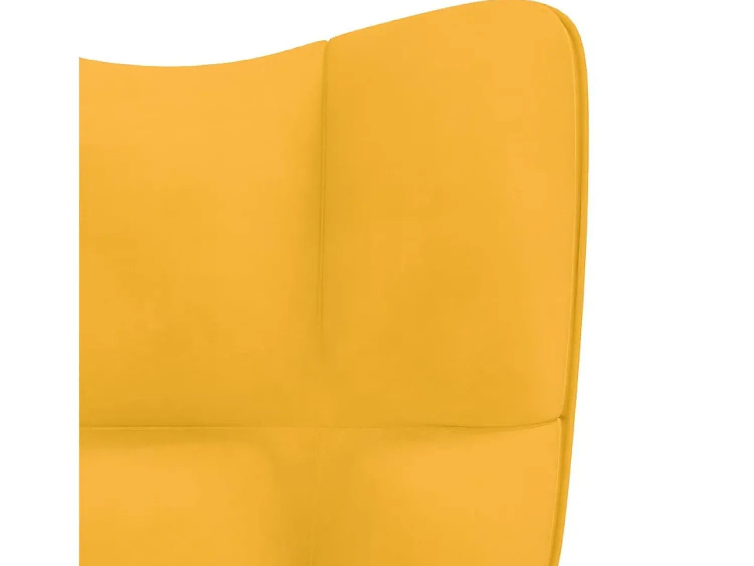 Cadeira de baloiço veludo mostarda PT963995 Amarelo