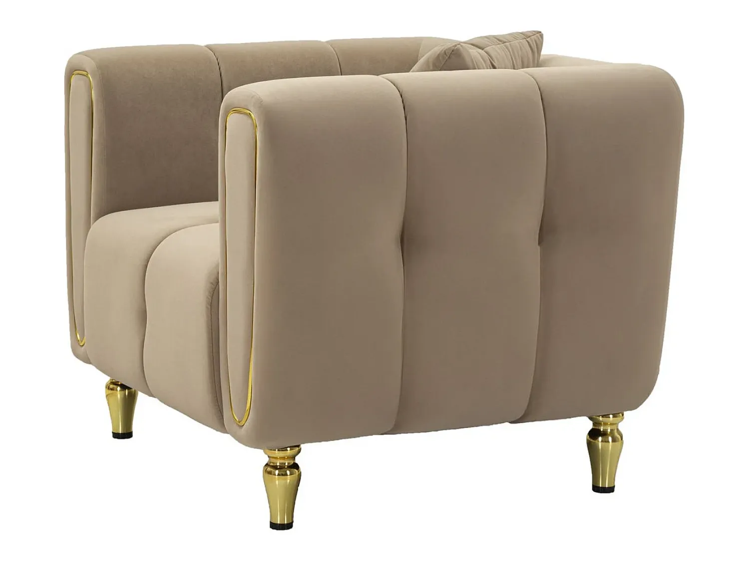 Poltrona* Cadeira de Braços VKH323, Castanho, 81x97x71 cm, Kendra Home Cinzento