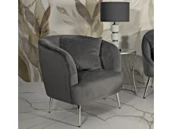 Poltrona| Cadeira de Braços VKH313, , 73x66x78 cm, Kendra Home Cinzento