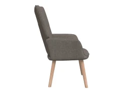 Hot Cadeira de descanso com banco tecido cinzento-acastanhado PT853696 Taupe