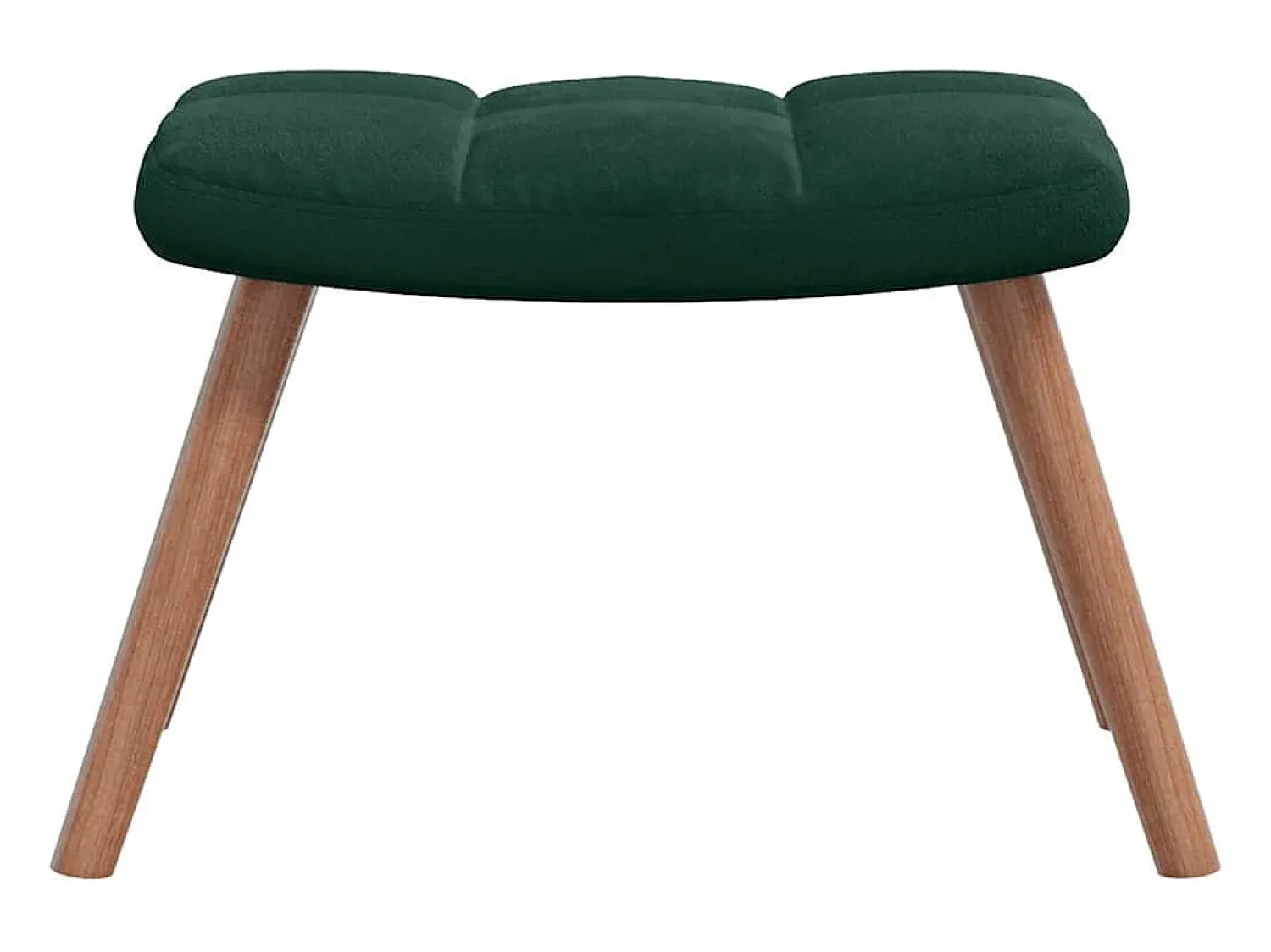 Poltrona|vidaxl Cadeira de descanso com banco veludo -escuro Verde