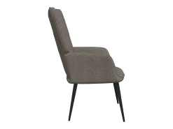 Poltrona* Cadeira de descanso com banco tecido cinzento-acastanhado PT262446 Taupe