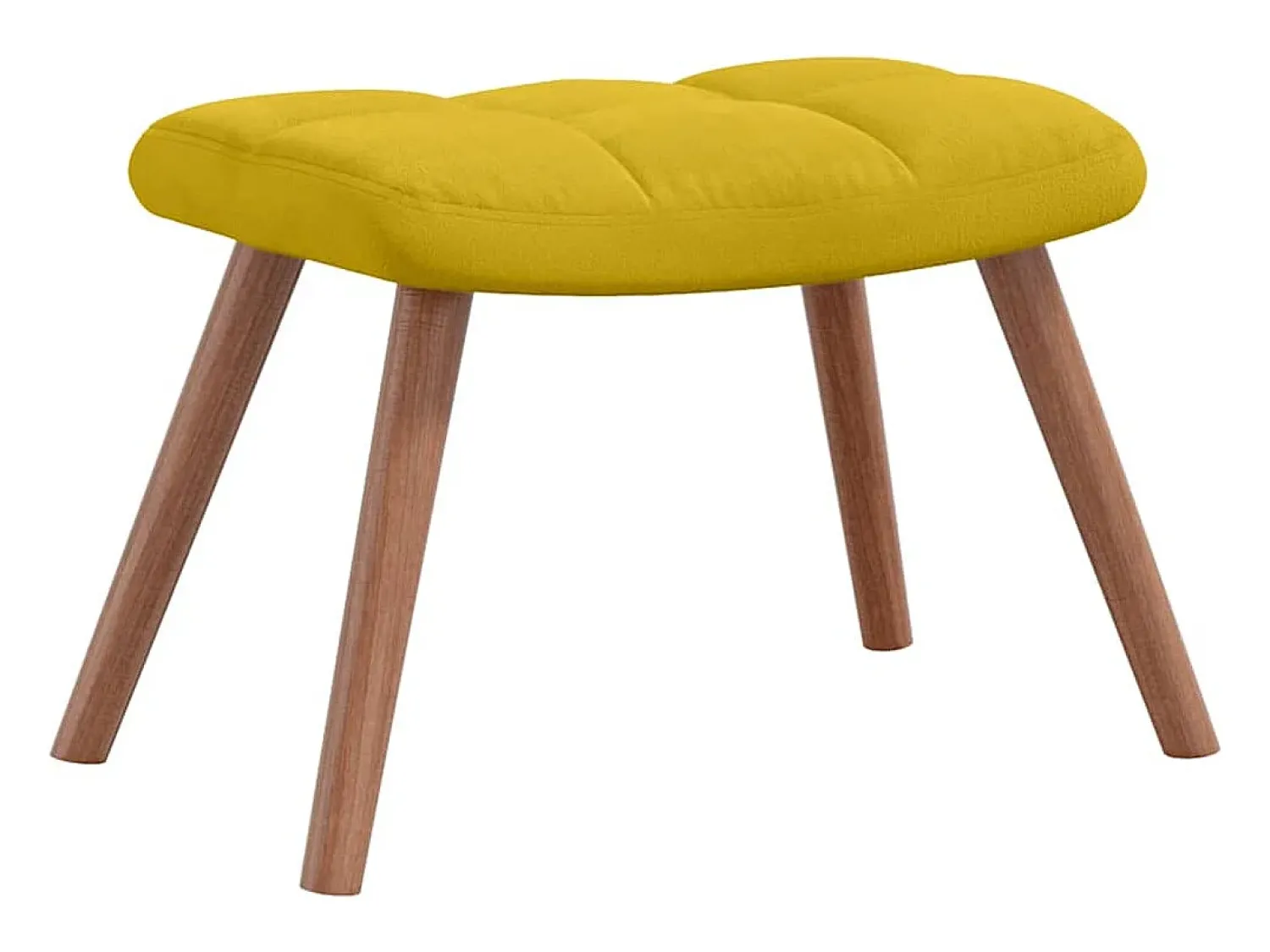Poltrona*vidaxl Cadeira de descanso com banco veludo mostarda Amarelo