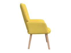 Poltrona* Cadeira de descanso com banco tecido mostarda PT327400 Amarelo