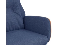 Poltrona|vidaxl Cadeira de descanso PVC e tecido Azul